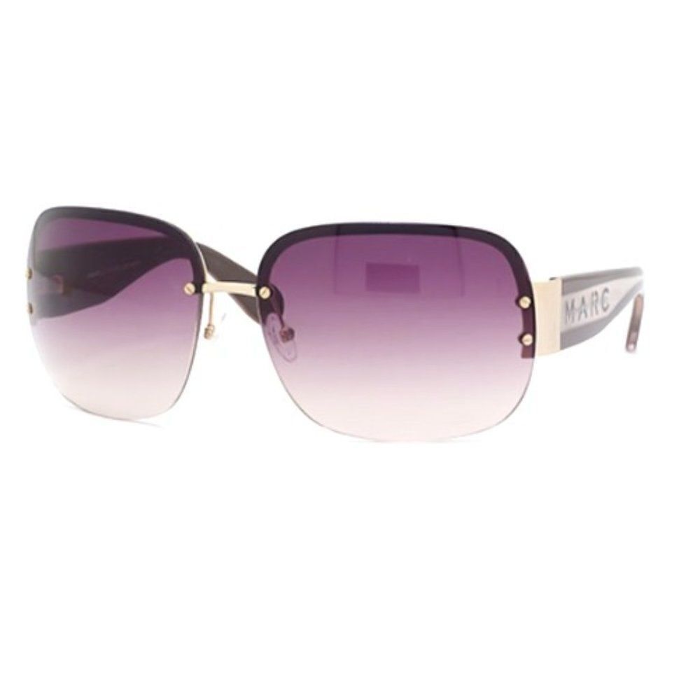 Marc By Marc Jacobs Women's Gold Satin Brown Sunglasses MMJ 015/S